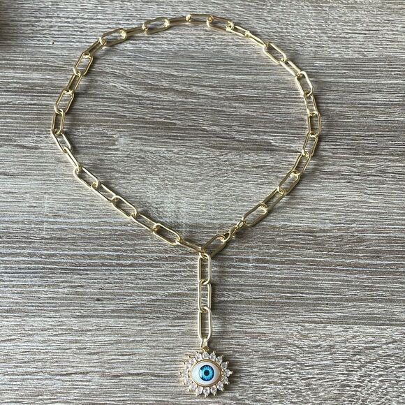 Bohemian evil eye necklace N249 - Picture 2 of 5